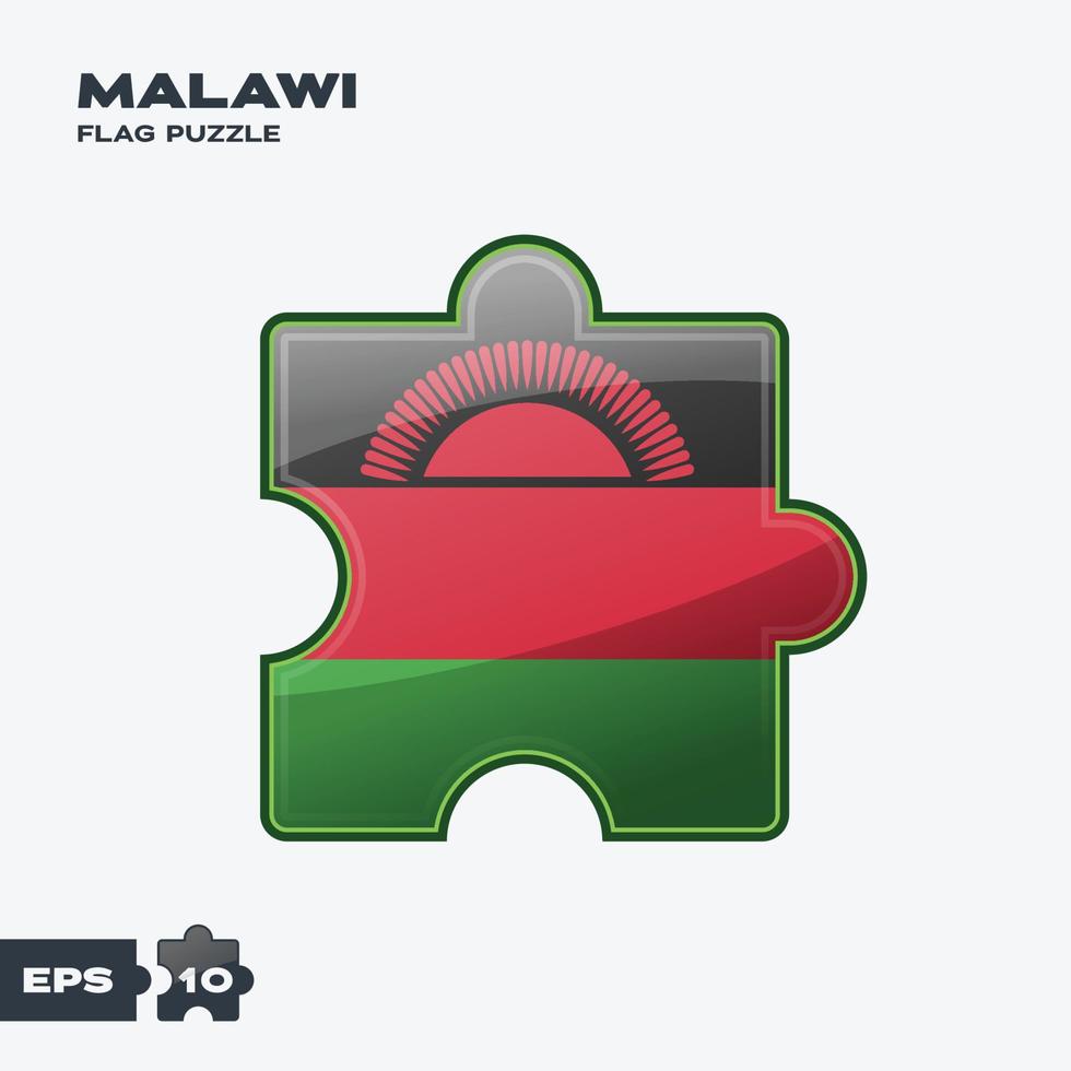 Malawi Flag Puzzle vector