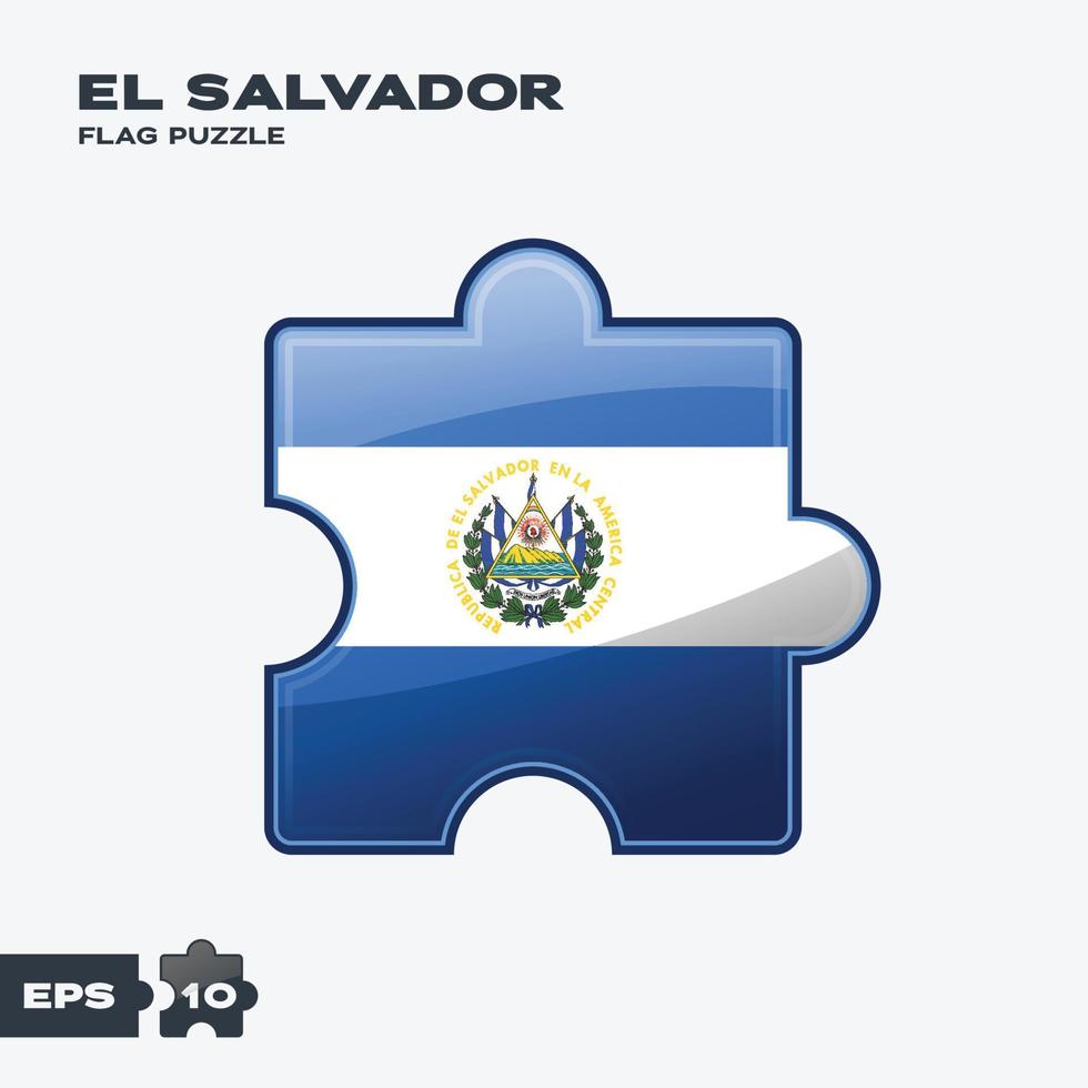 El Salvador Flag Puzzle vector