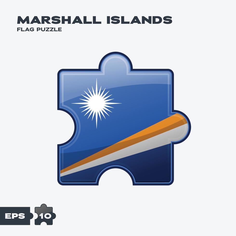 Marshall Islands Flag Puzzle vector