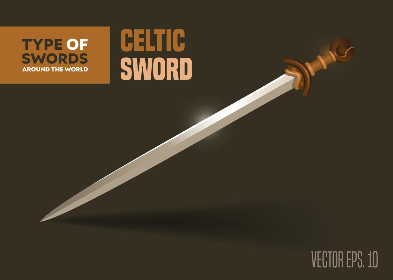 espadas del mundo celta vector
