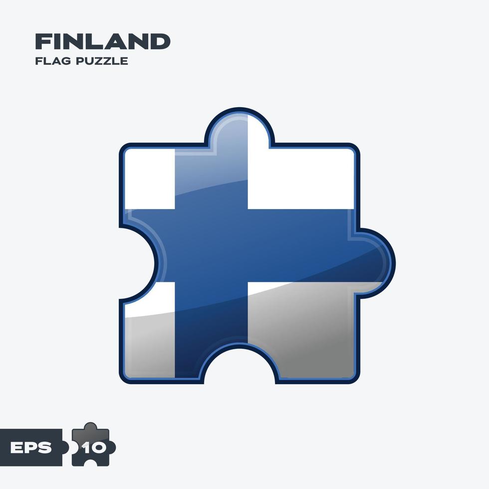 Finland Flag Puzzle vector