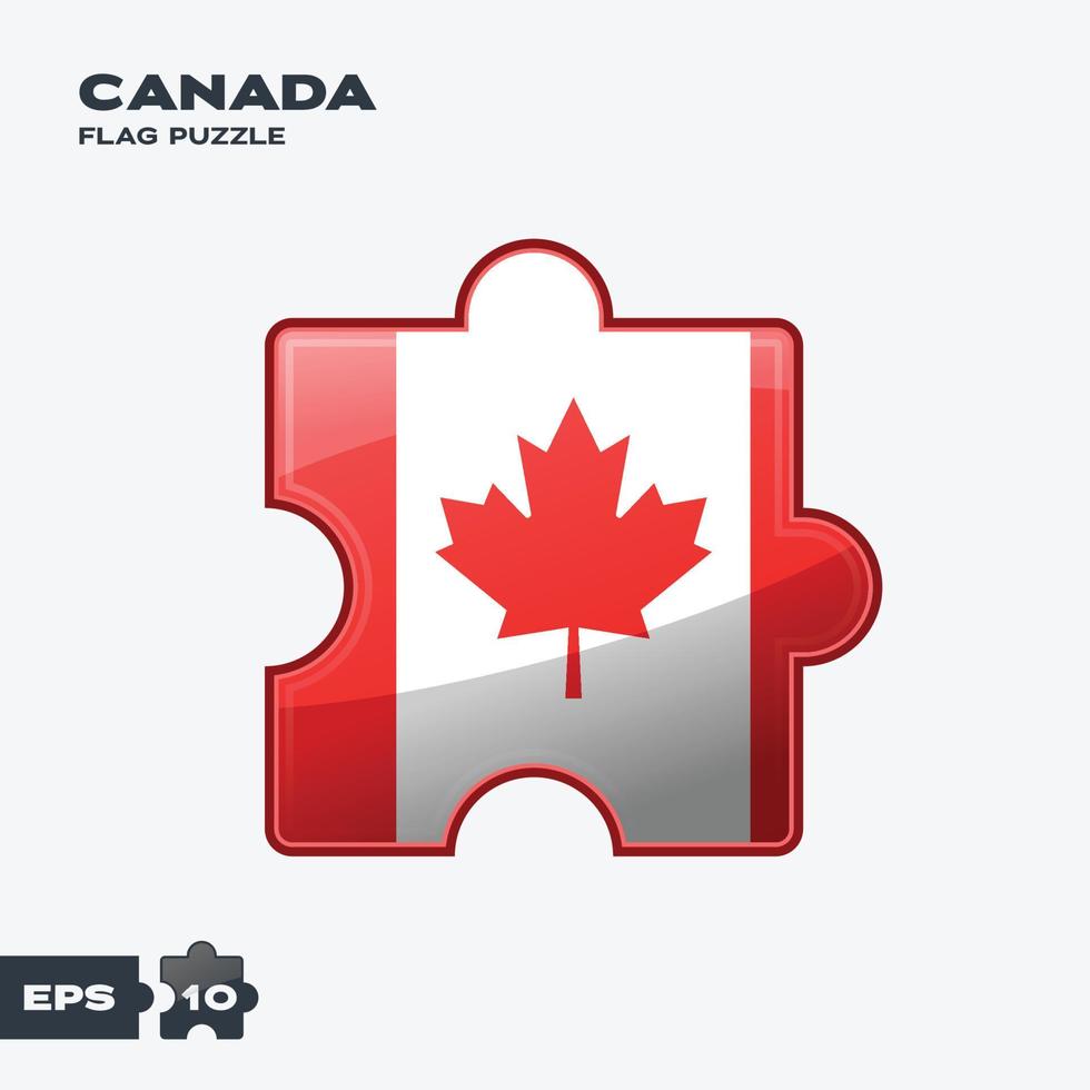 Canada Flag Puzzle vector