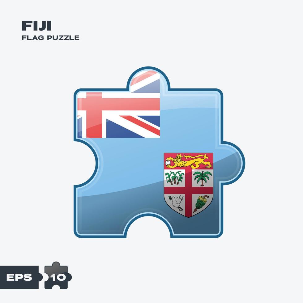 Fiji Flag Puzzle vector