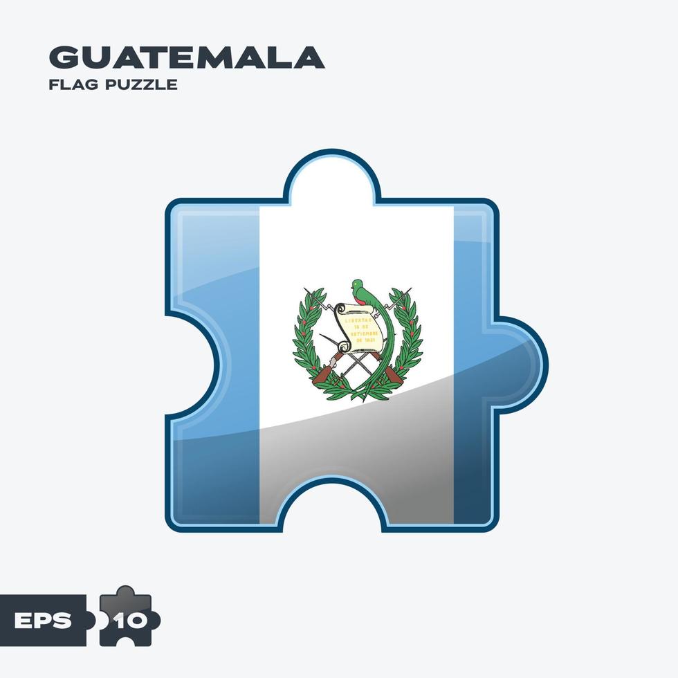 Guatemala Flag Puzzle vector