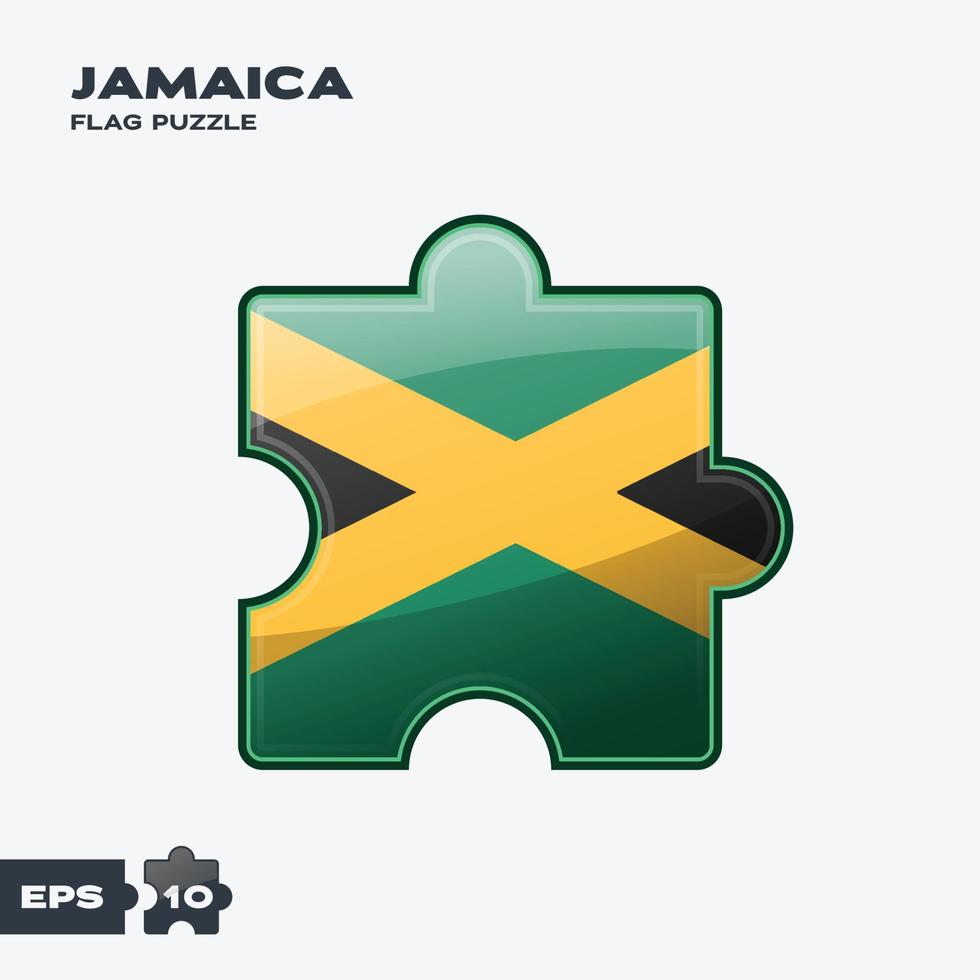 rompecabezas de la bandera de jamaica vector