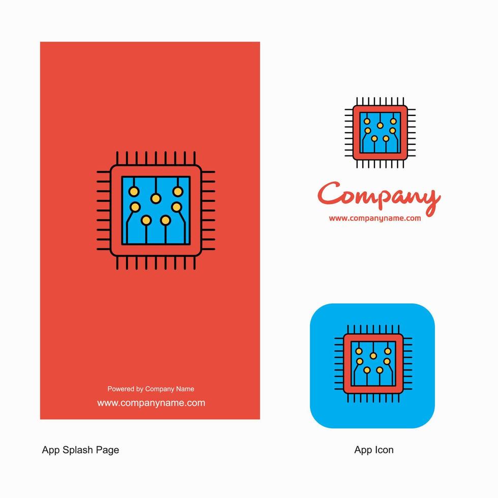 Processor Company Logo App Icon and Splash Page Design Creative Business App Design Elements vector