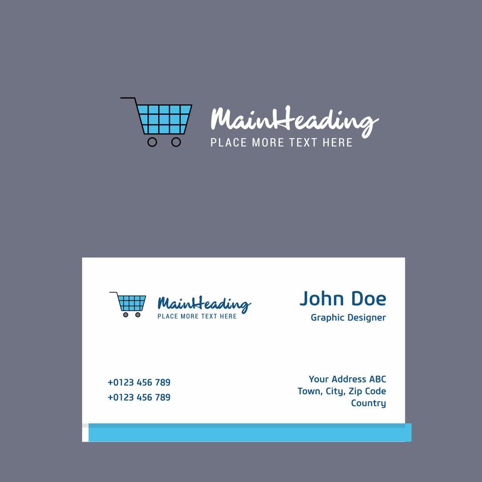 Cart logo Design with business card template Elegant corporate identity Vector