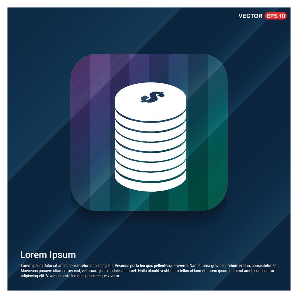 Dollar coins stack con vector