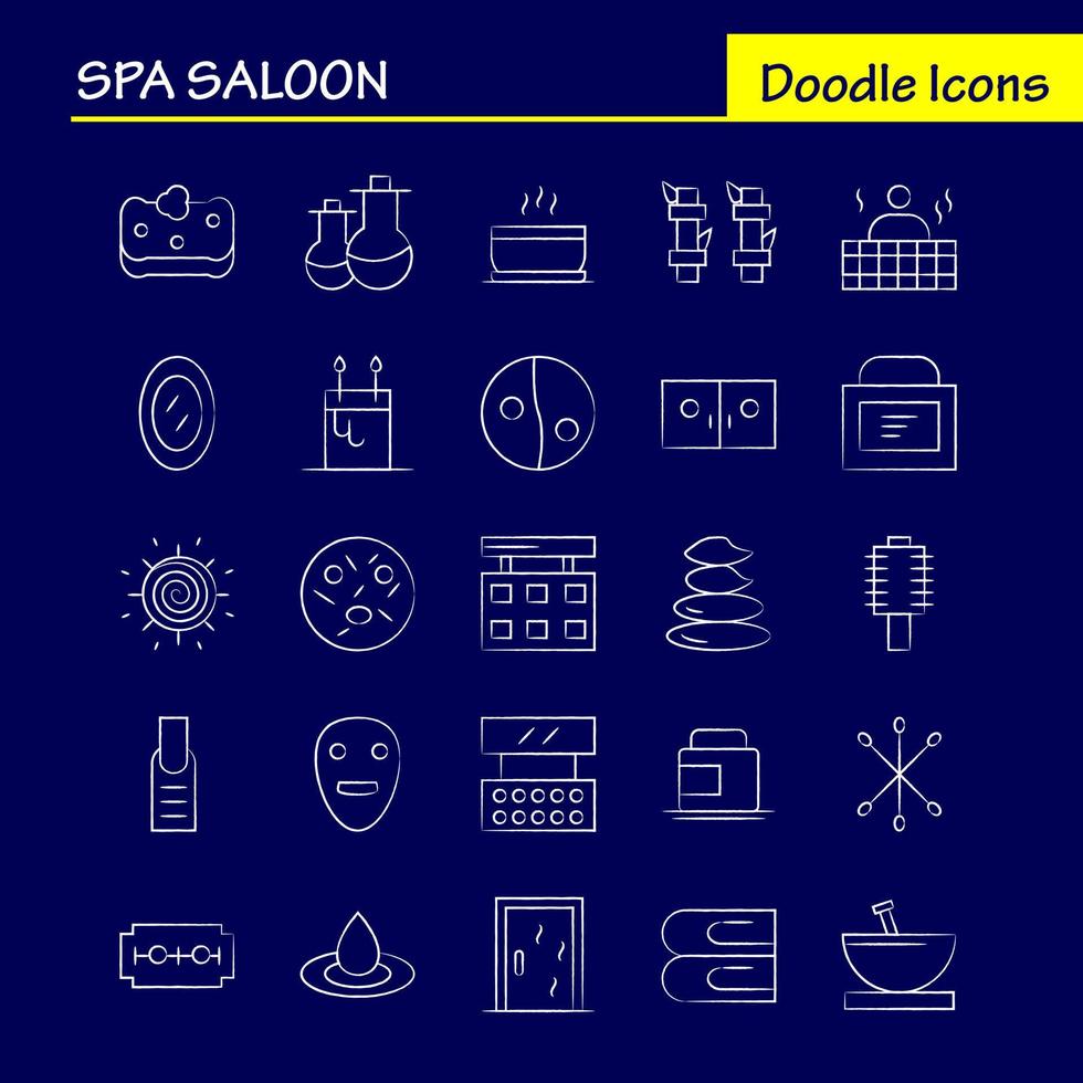 Spa Saloon Hand Drawn Icon Pack For Designers And Developers Icons Of Food Travel Eat Soup Cream Cream Jar Spa Vector