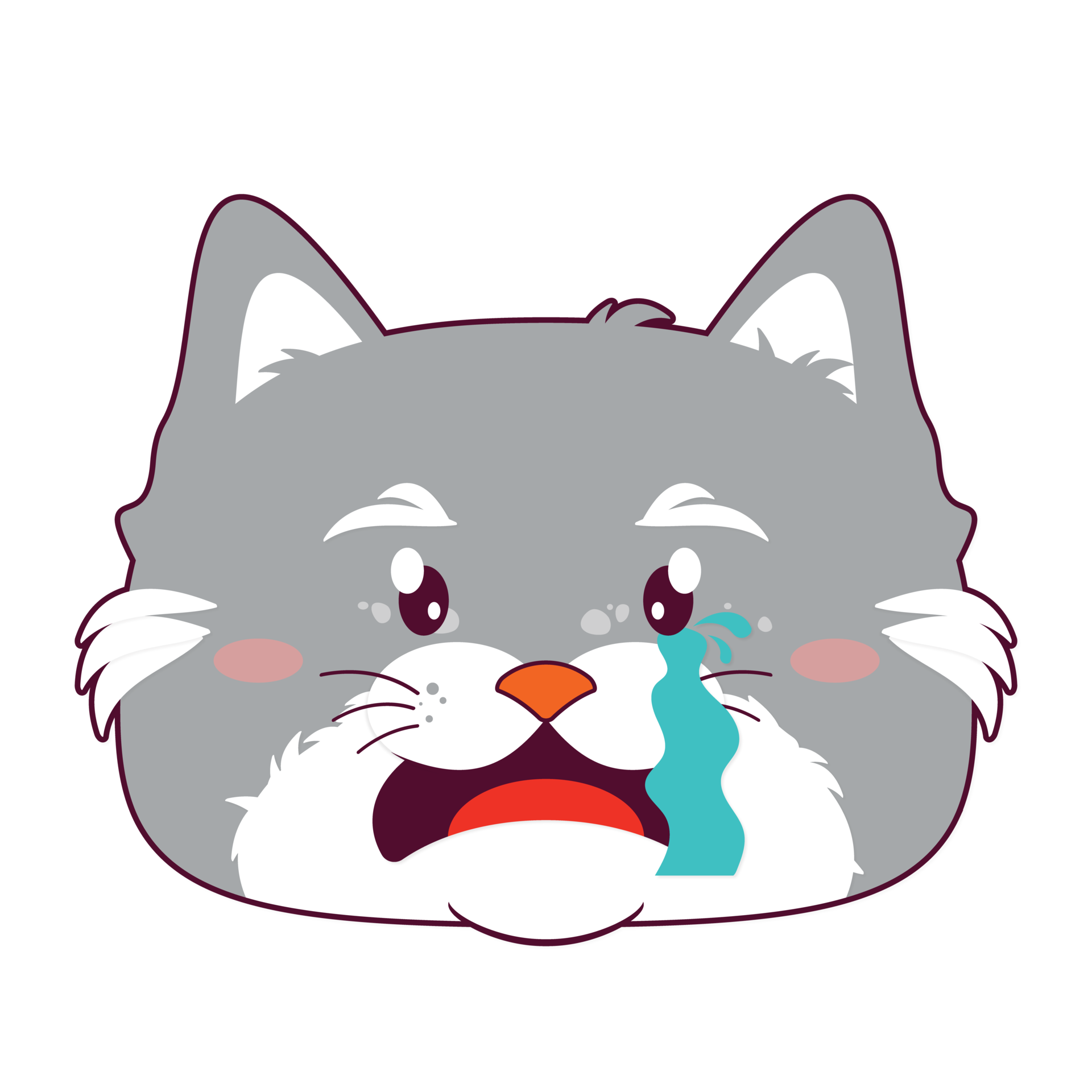 Free cat crying face cartoon cute 14320206 PNG with Transparent Background