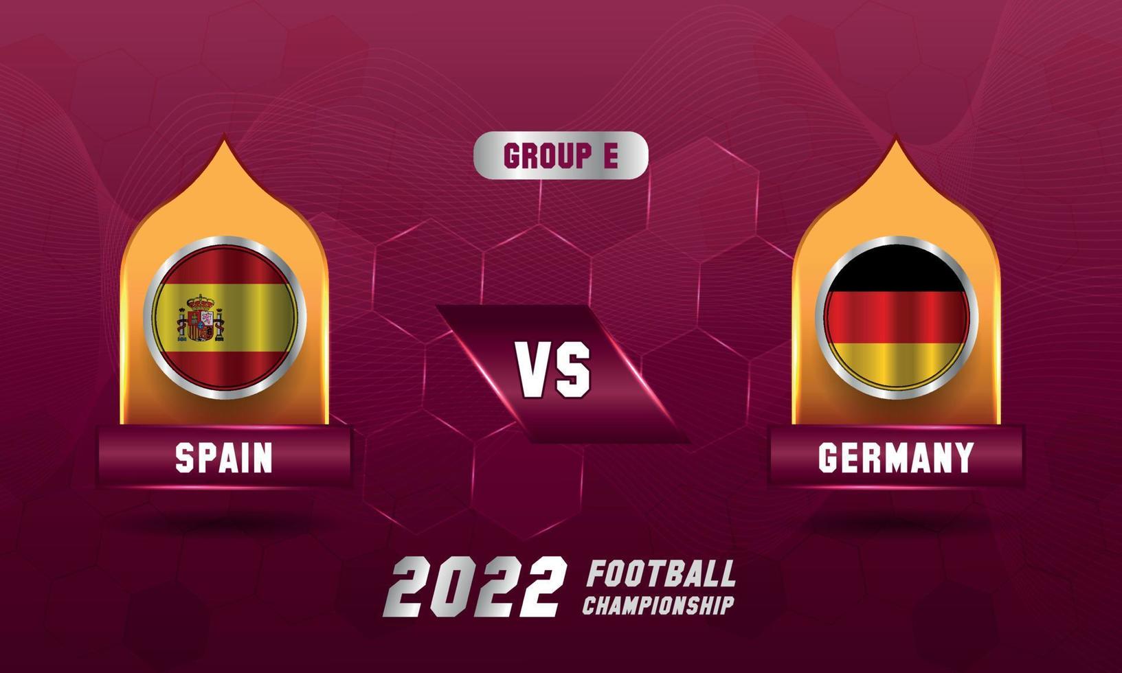 qatar copa mundial de fútbol 2022 españa vs alemania partido vector