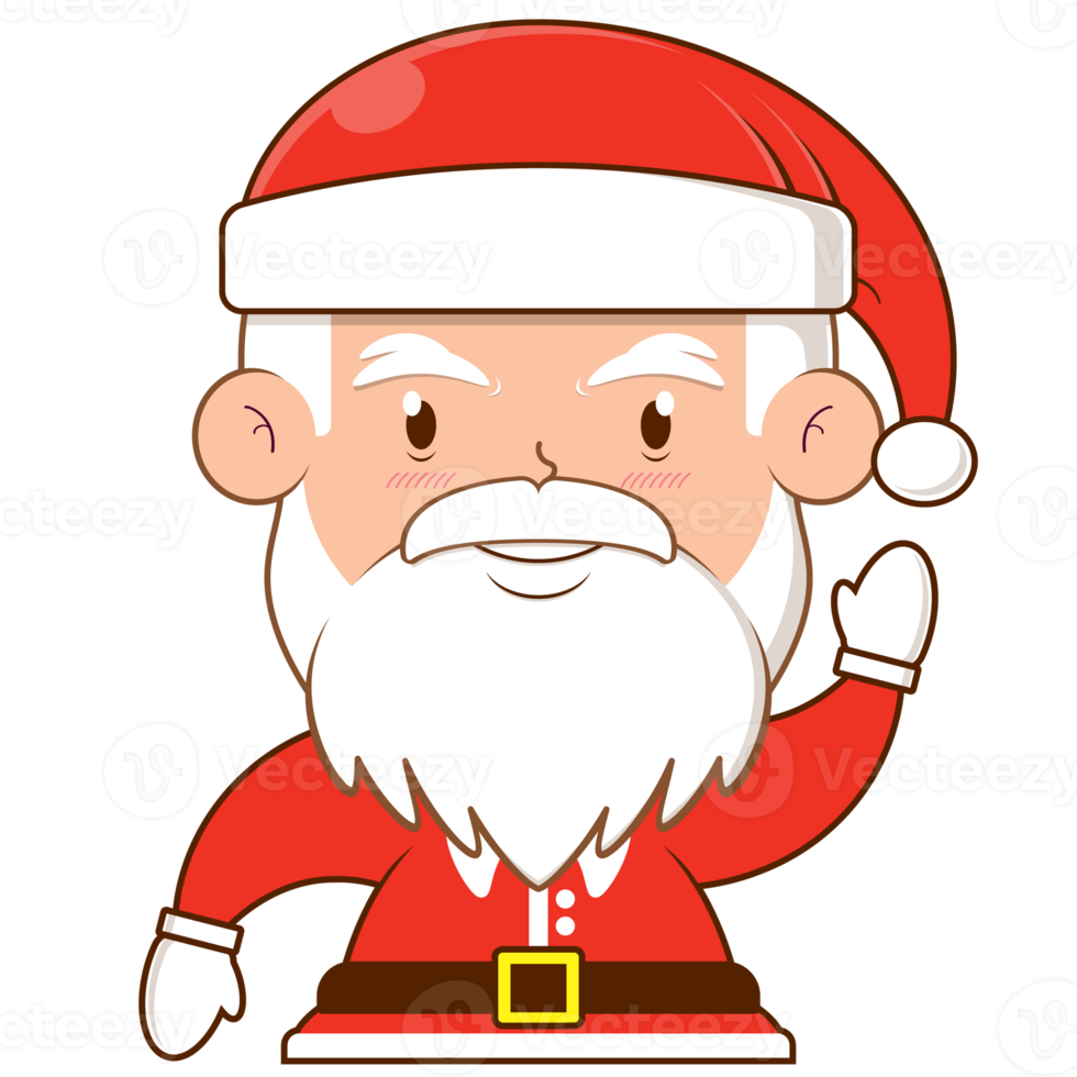 santa claus happy face cartoon cute png