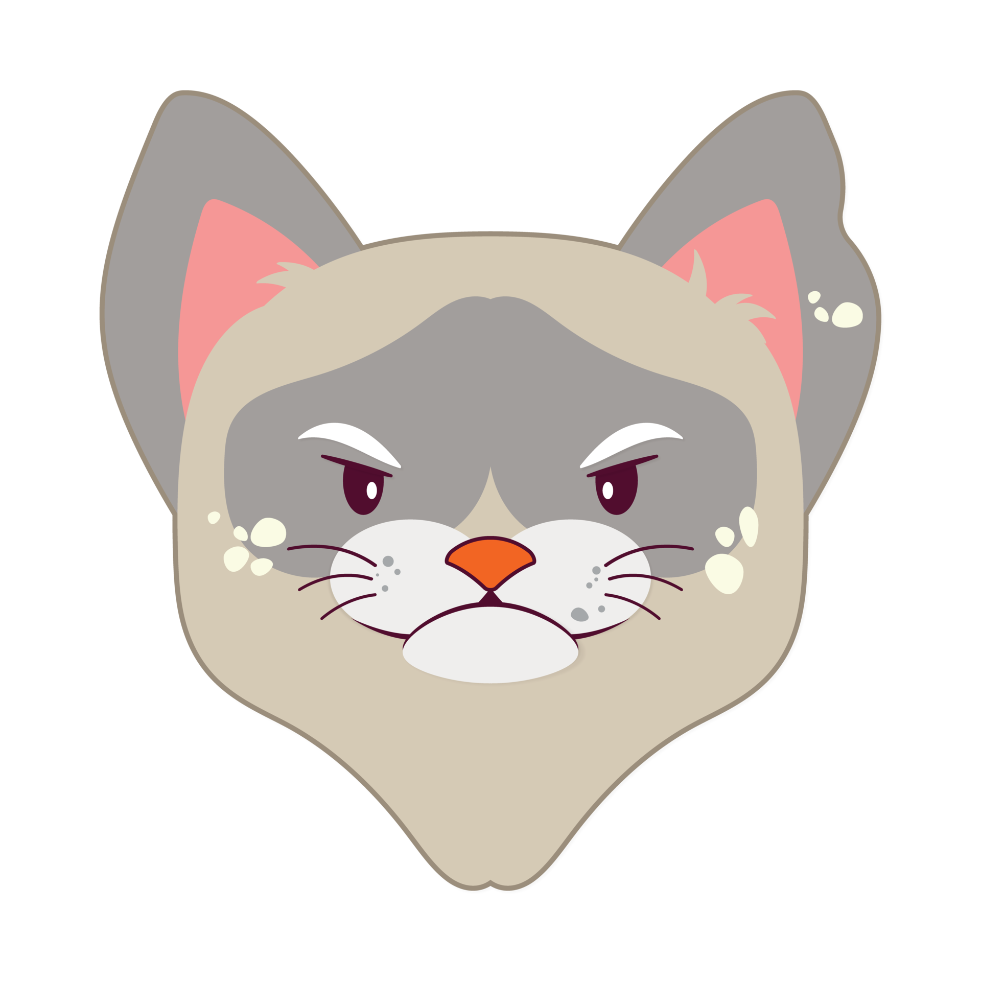 cat angry face cartoon cute 14320311 PNG