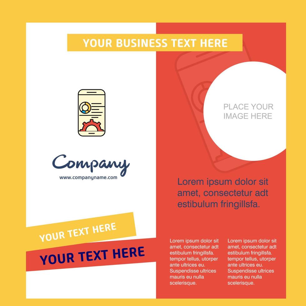 Mobile setting Company Brochure Template Vector Busienss Template