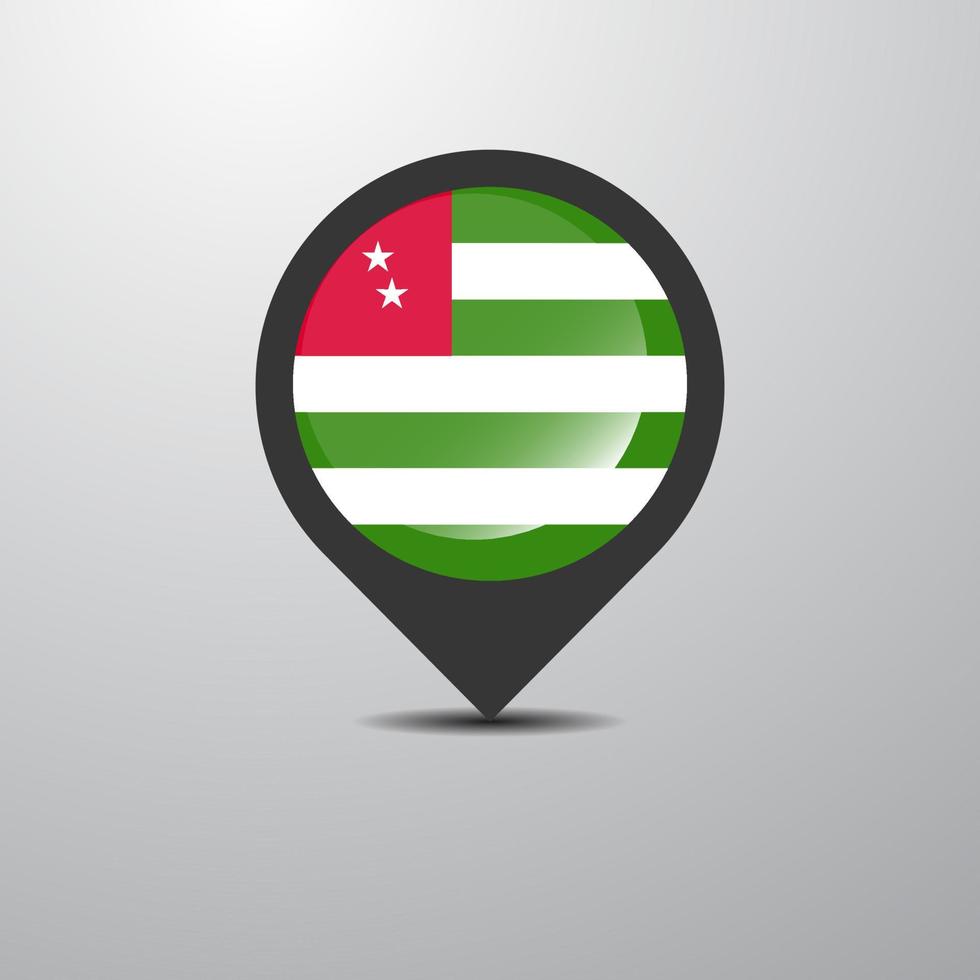 Abkhazia Map Pin vector