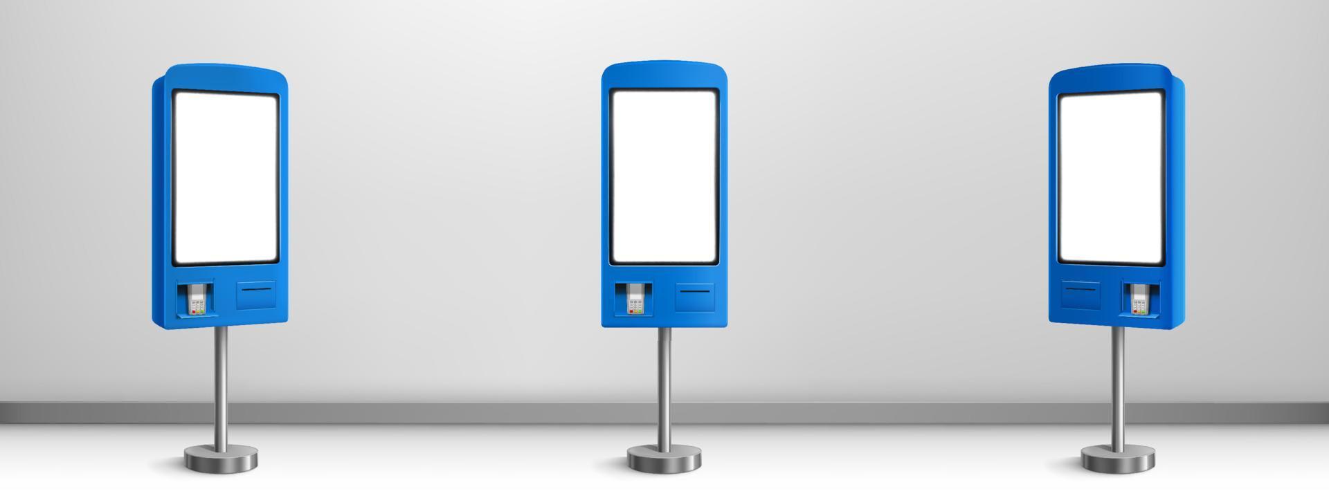 Self payment kiosk, order machine vector