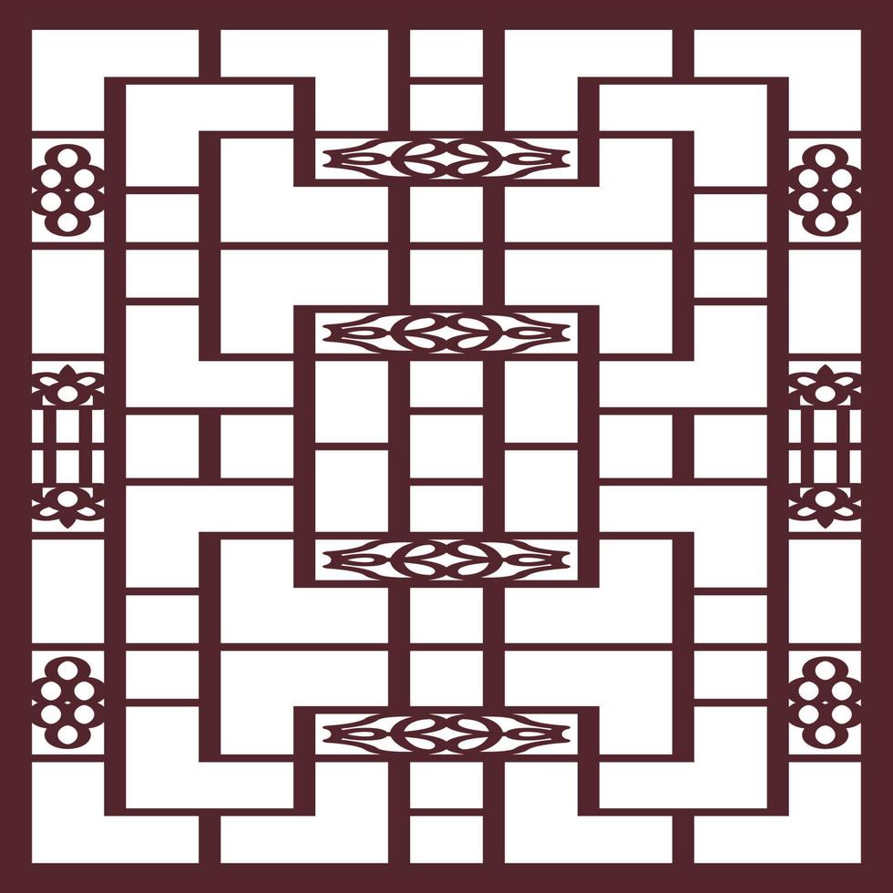 Jali design for graphic and plywood, partition, foam, acrylic and CNC machine cutting vector