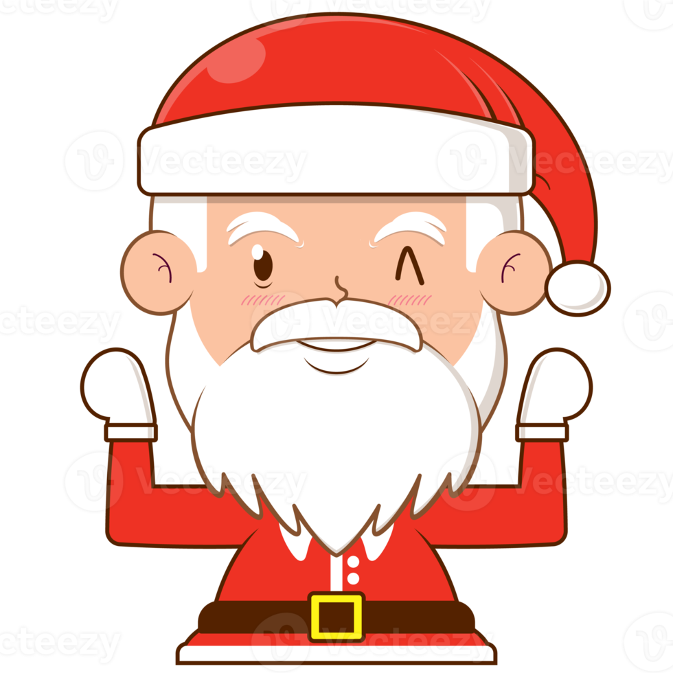 santa claus happy face cartoon cute png