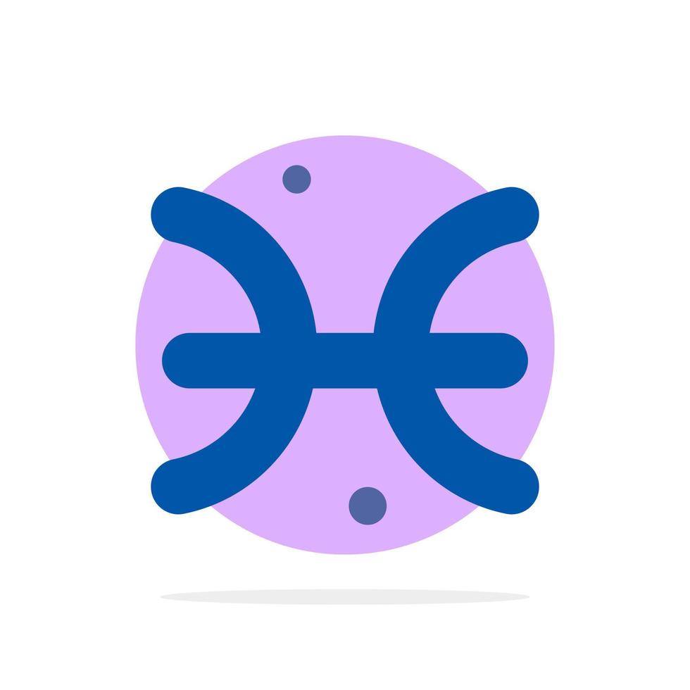 astrología horóscopo piscis grecia círculo abstracto fondo color plano icono vector