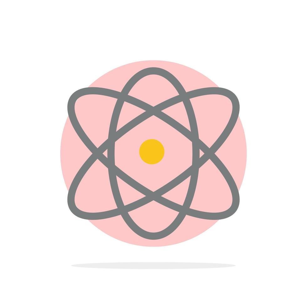 Atom Education Physics Science Abstract Circle Background Flat color Icon vector