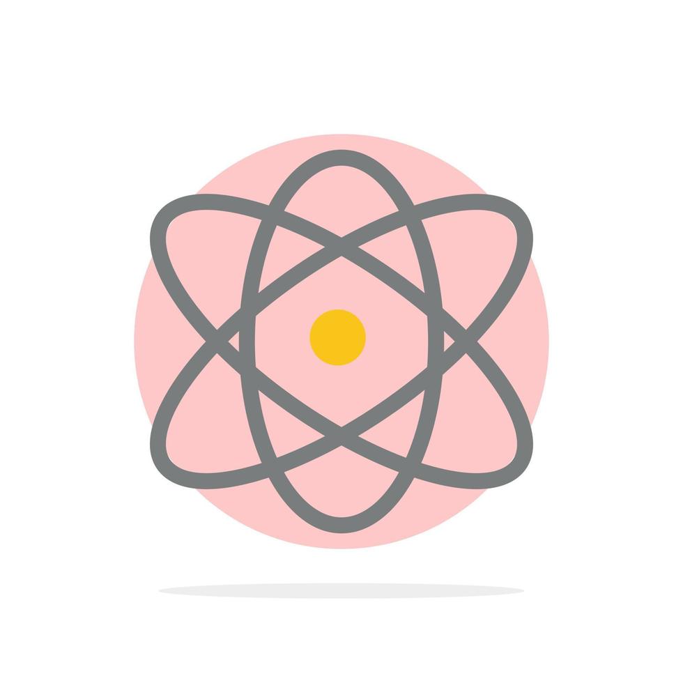 Atom Education Physics Science Abstract Circle Background Flat color Icon vector