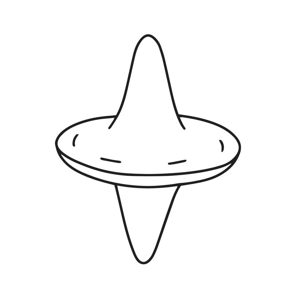 Doodle vector spinning top illustration