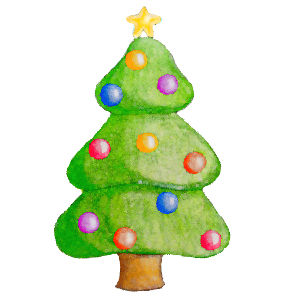 acquerello Natale albero png