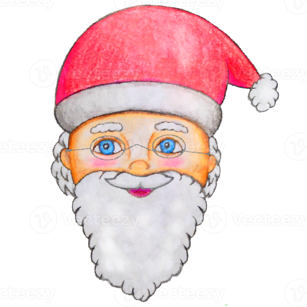 acquerello Natale Santa Claus png