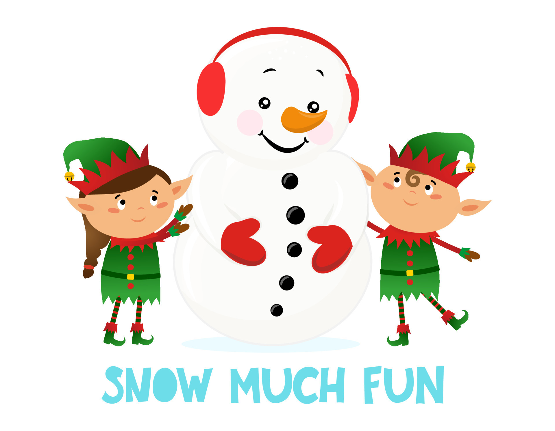 Sown much fun so much fun - Merry Christmas, xmas and happy new year funny concept with elves and snowman. Cartoon vector illustration. Santa Claus is coming to town. 14321046 Vector Art Sown much fun so much fun - Merry Christmas, xmas and happy new year funny concept with elves and snowman. Cartoon vector illustration. Santa Claus is coming to town. 14321046 Vector Art
