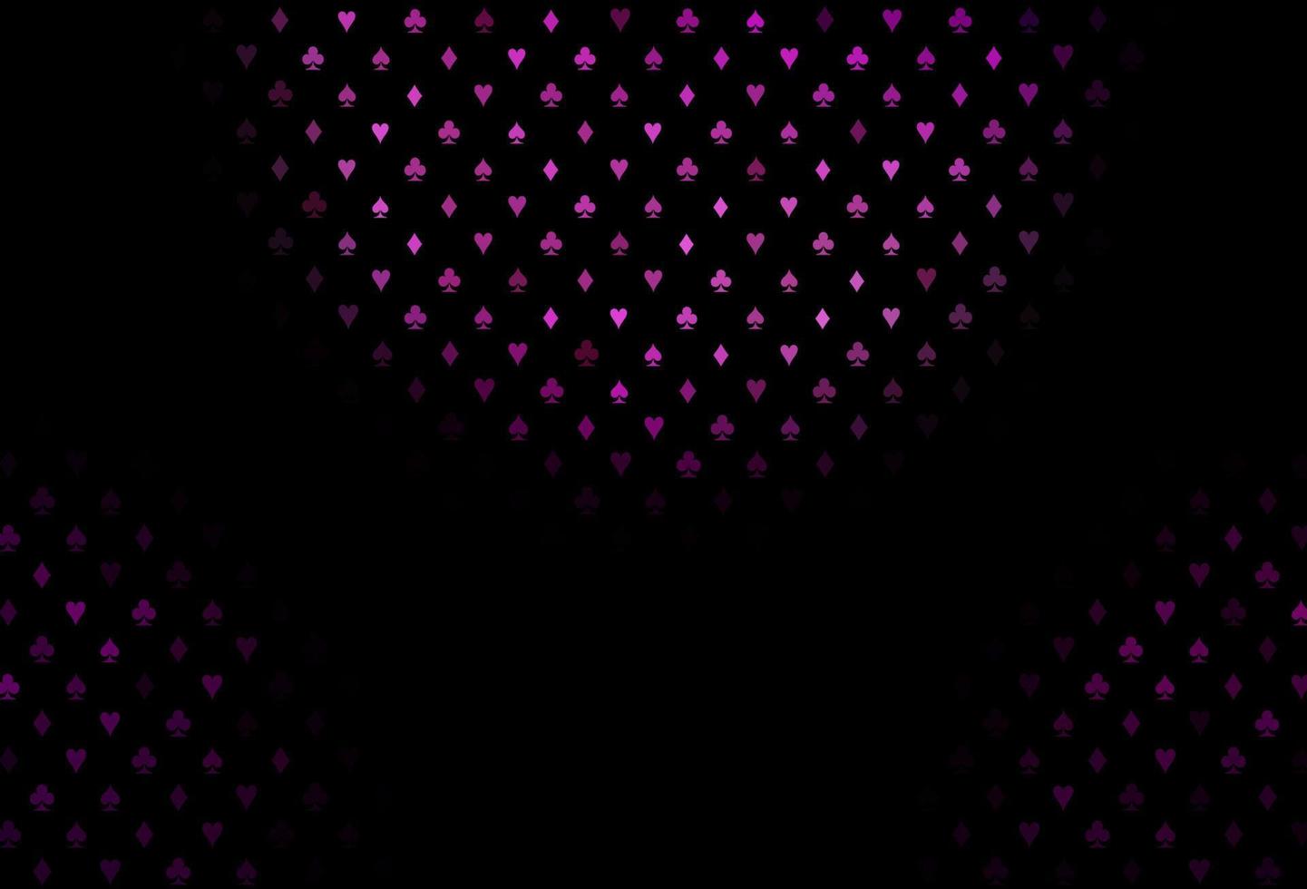 Dark purple vector template with poker symbols.