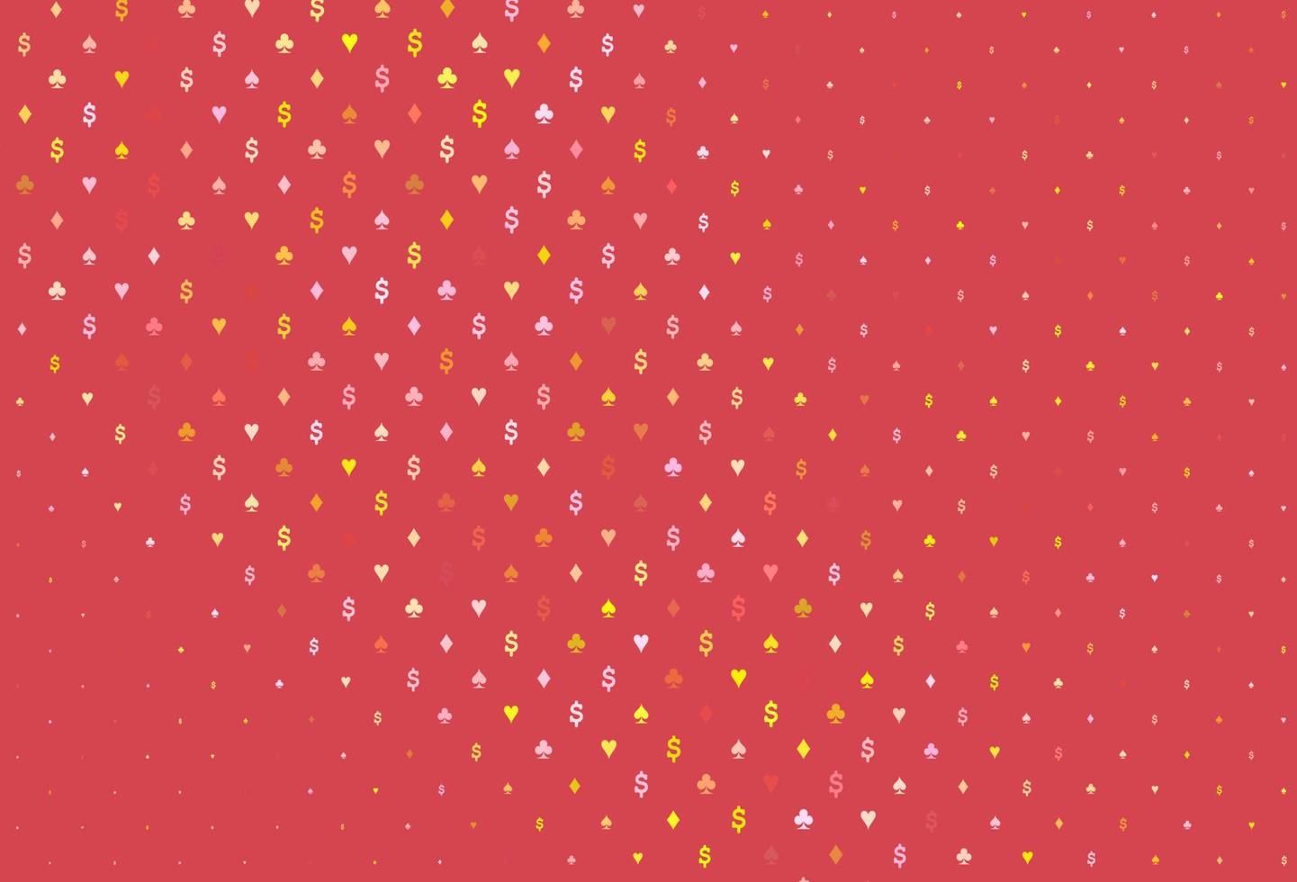 Light pink, yellow vector layout with elements of cards.