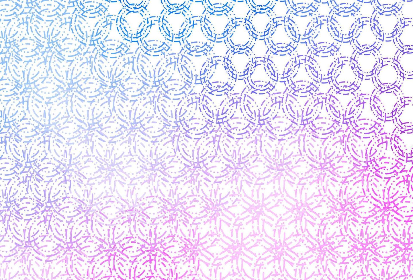 Light pink, blue vector pattern with spheres.