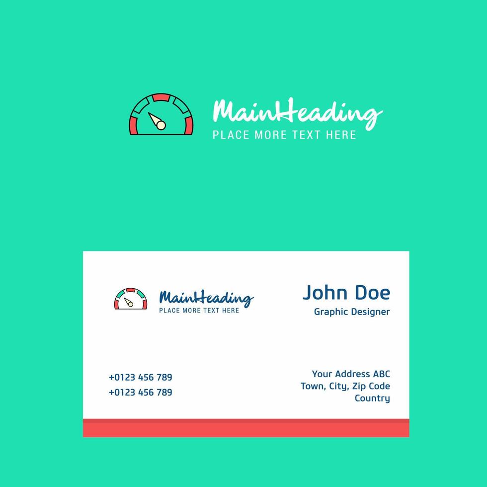 Meter logo Design with business card template Elegant corporate identity Vector