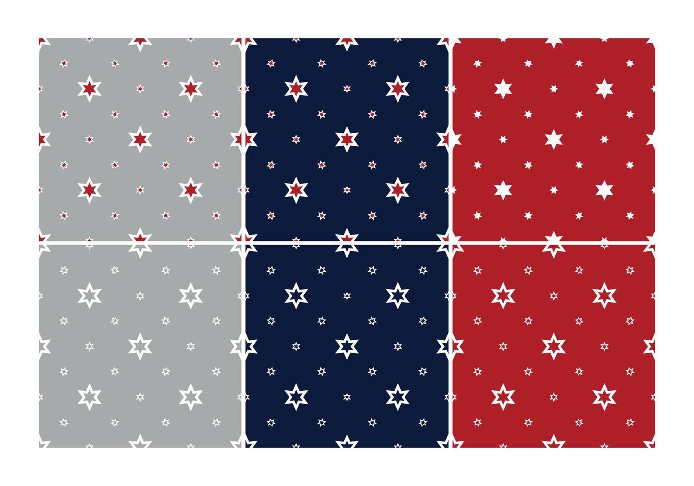 Collection of festive Christmas patterns. Vector illustration.