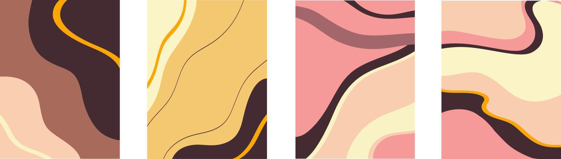 plantillas modernas abstractas con tonos neutros desnudos vector