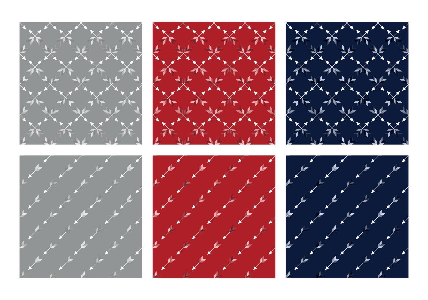 Collection geometric seamless patterns with arrows .vector illustration vector