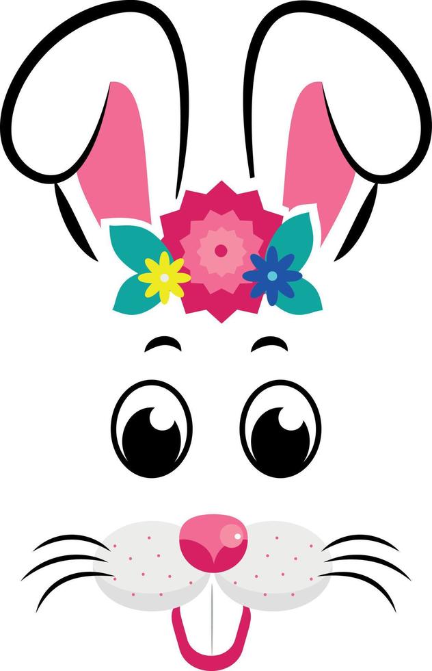 Kawaii Easter Bunny. Vector illustration