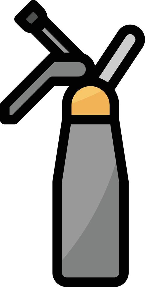 whipped cream maker coffee cafe restaurant - filled outline icon vector