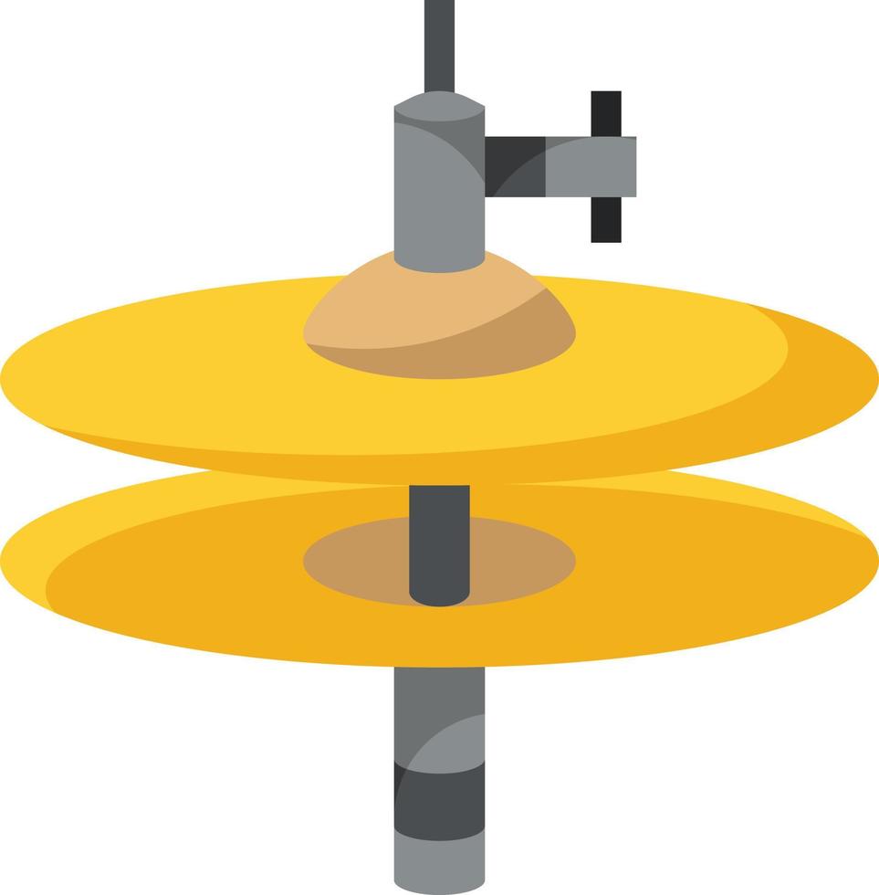 hi hat music musical instrument - flat icon vector