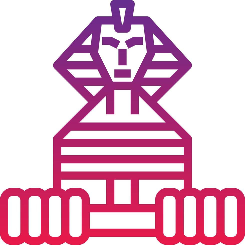 great sphinx egypt landmark sphinx ancient - gradient icon vector