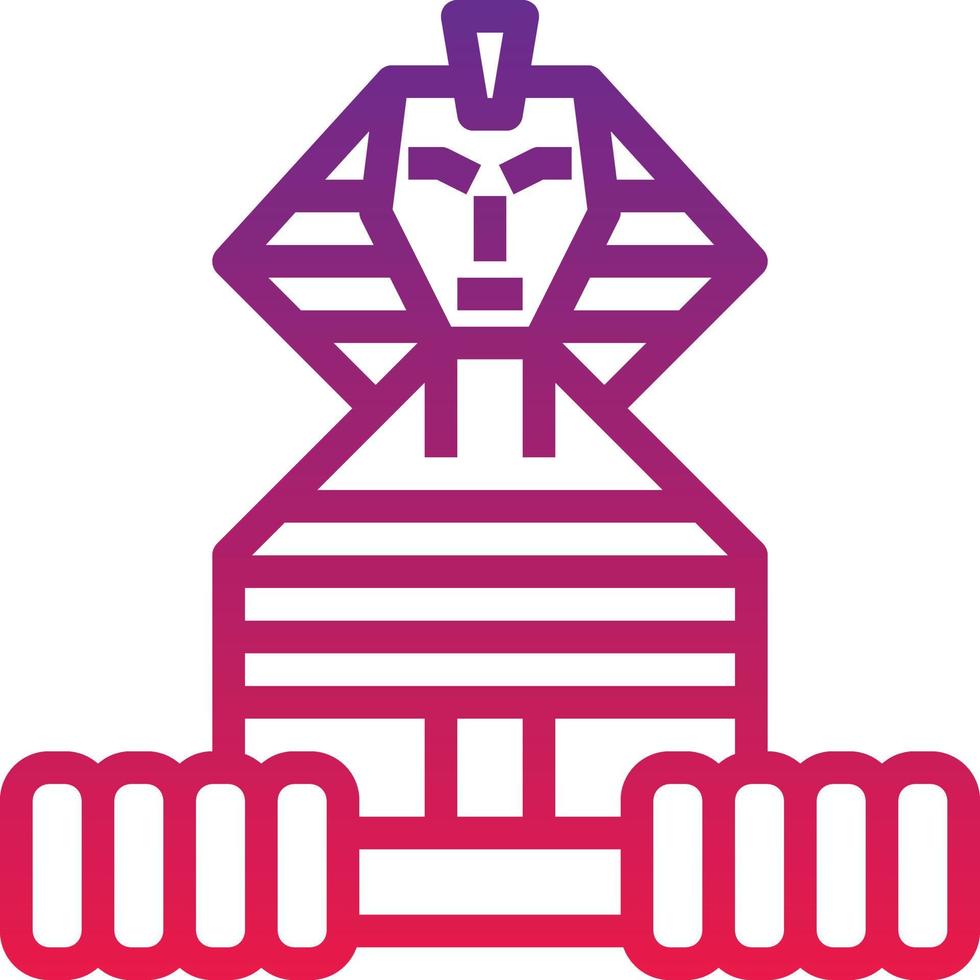 great sphinx egypt landmark sphinx ancient - gradient icon vector