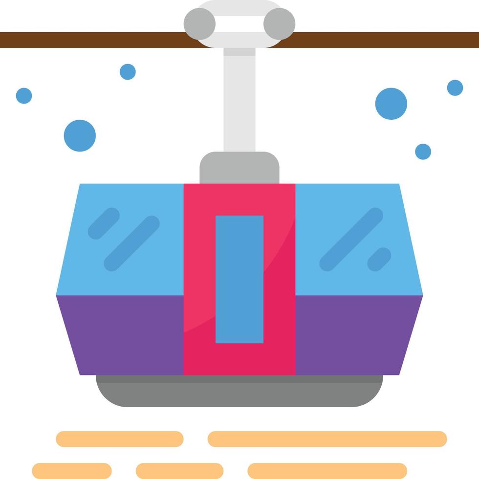 ropeway tourism travel cable entertainment - flat icon vector