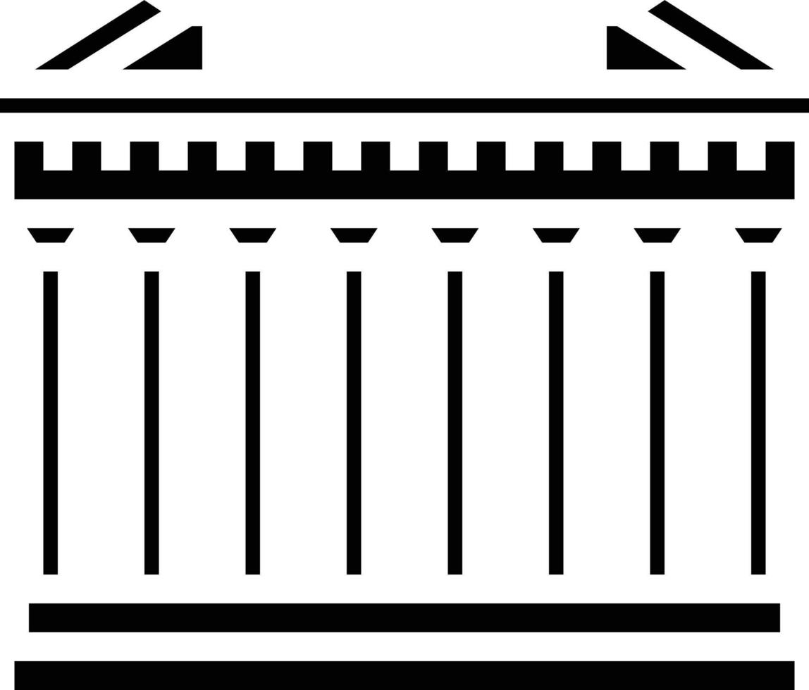 athens greece landmark parthenon building - solid icon vector