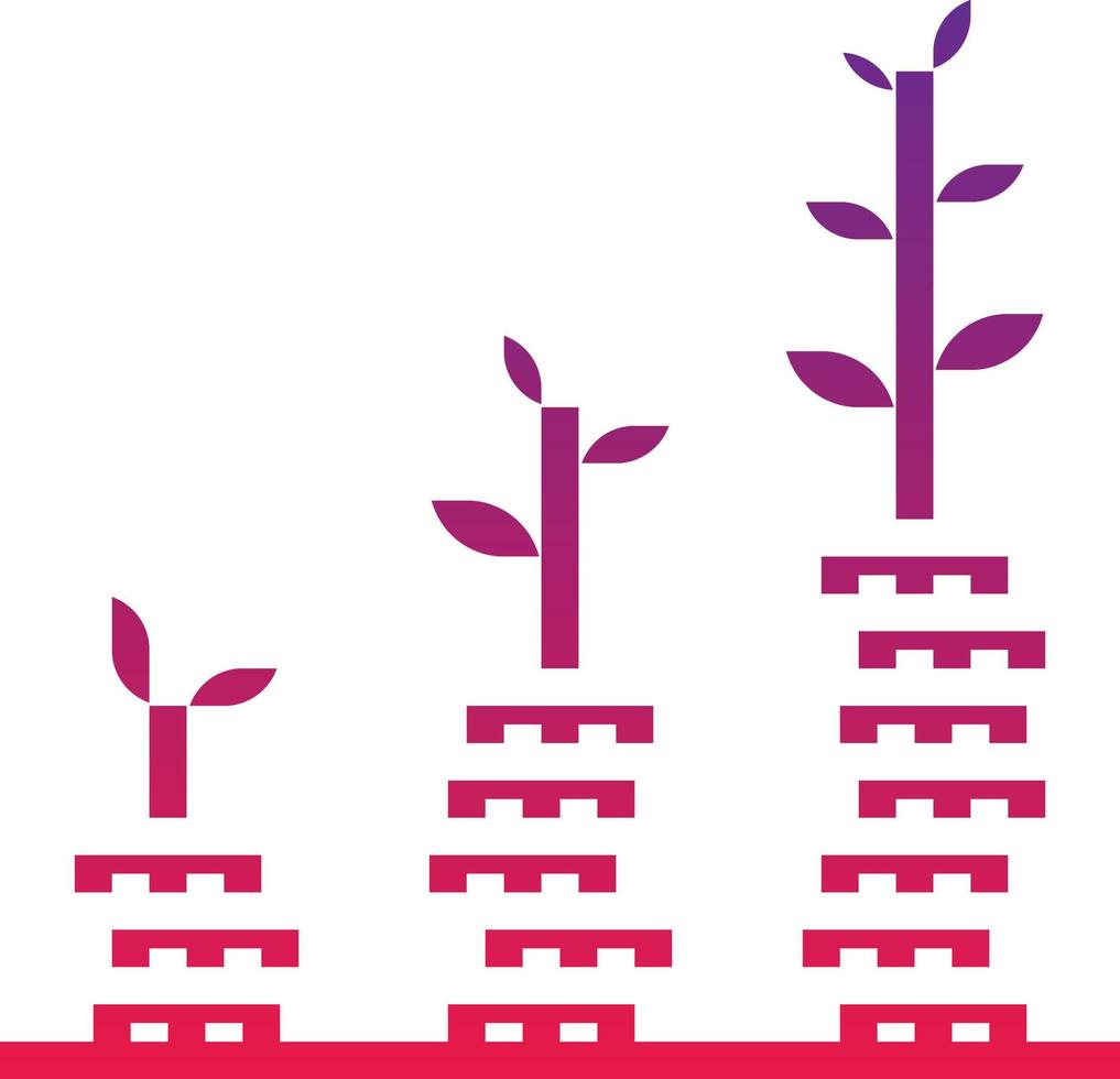 interest money investment growth banking - solid gradient icon vector