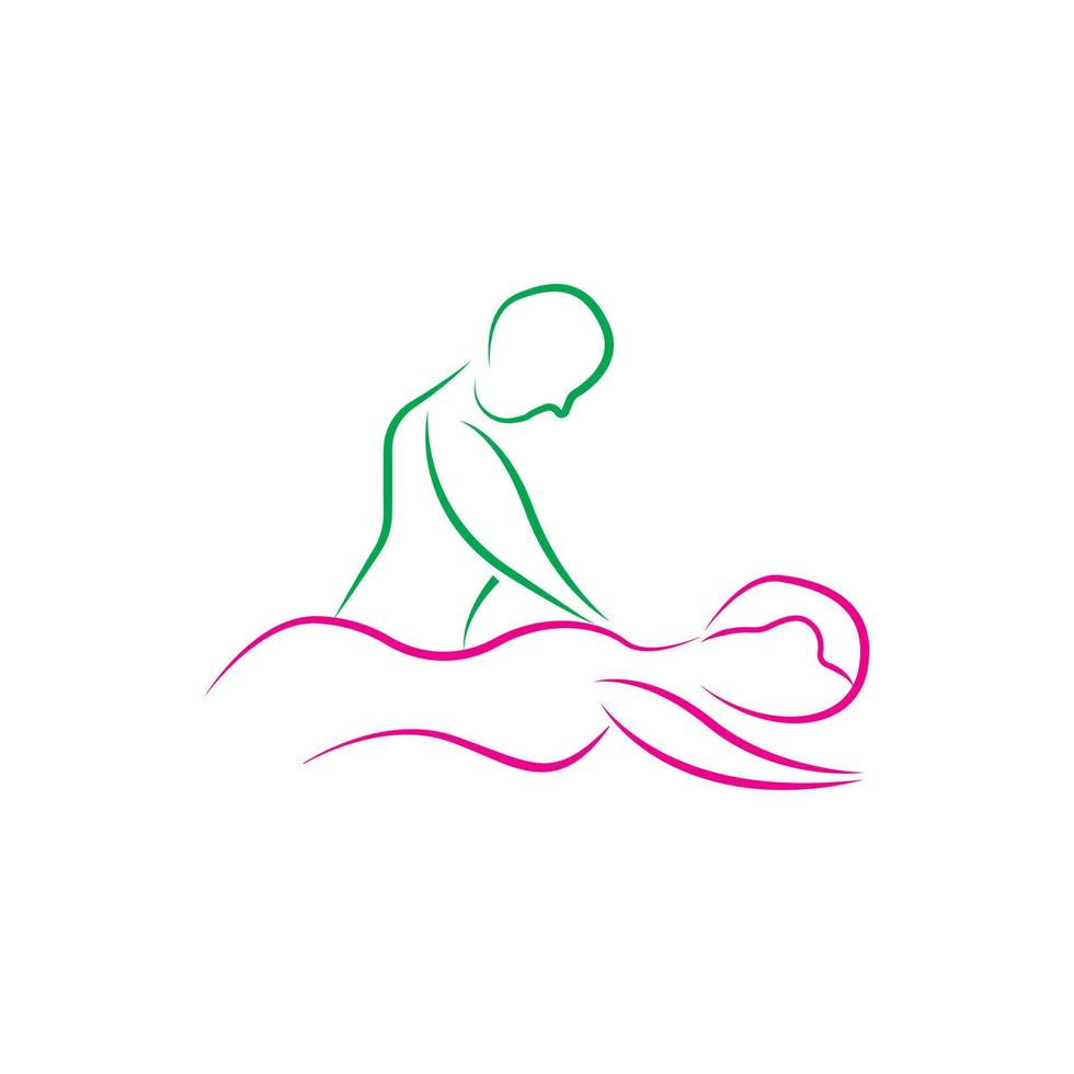 vector de logotipo de masaje corporal