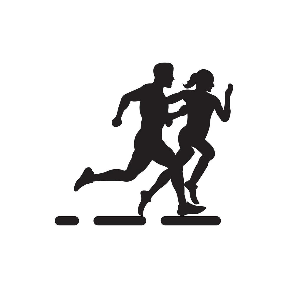 running icon. vector illustration symbol