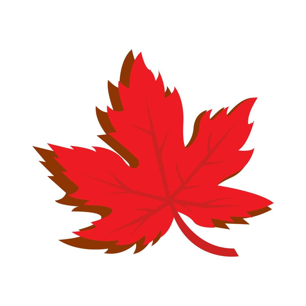 icon of a maple leaf. raster illustration, background logo template. vector