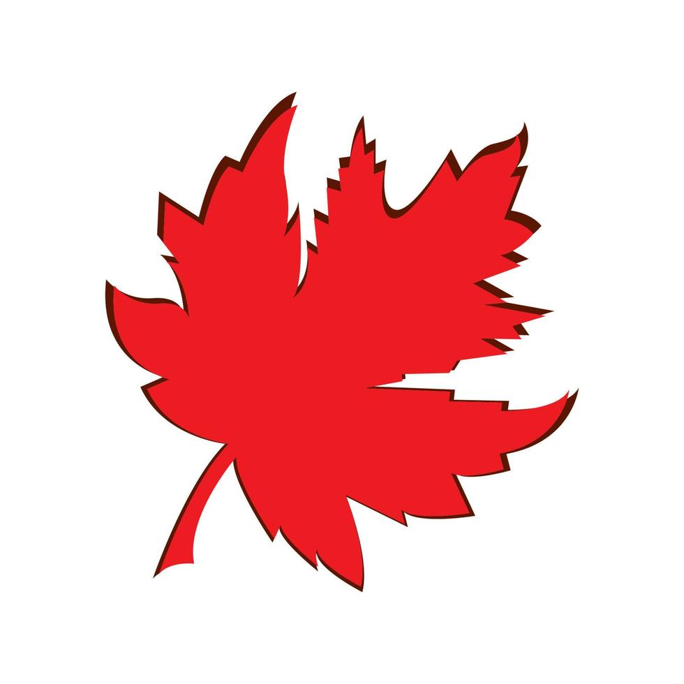 icon of a maple leaf. raster illustration, background logo template. vector