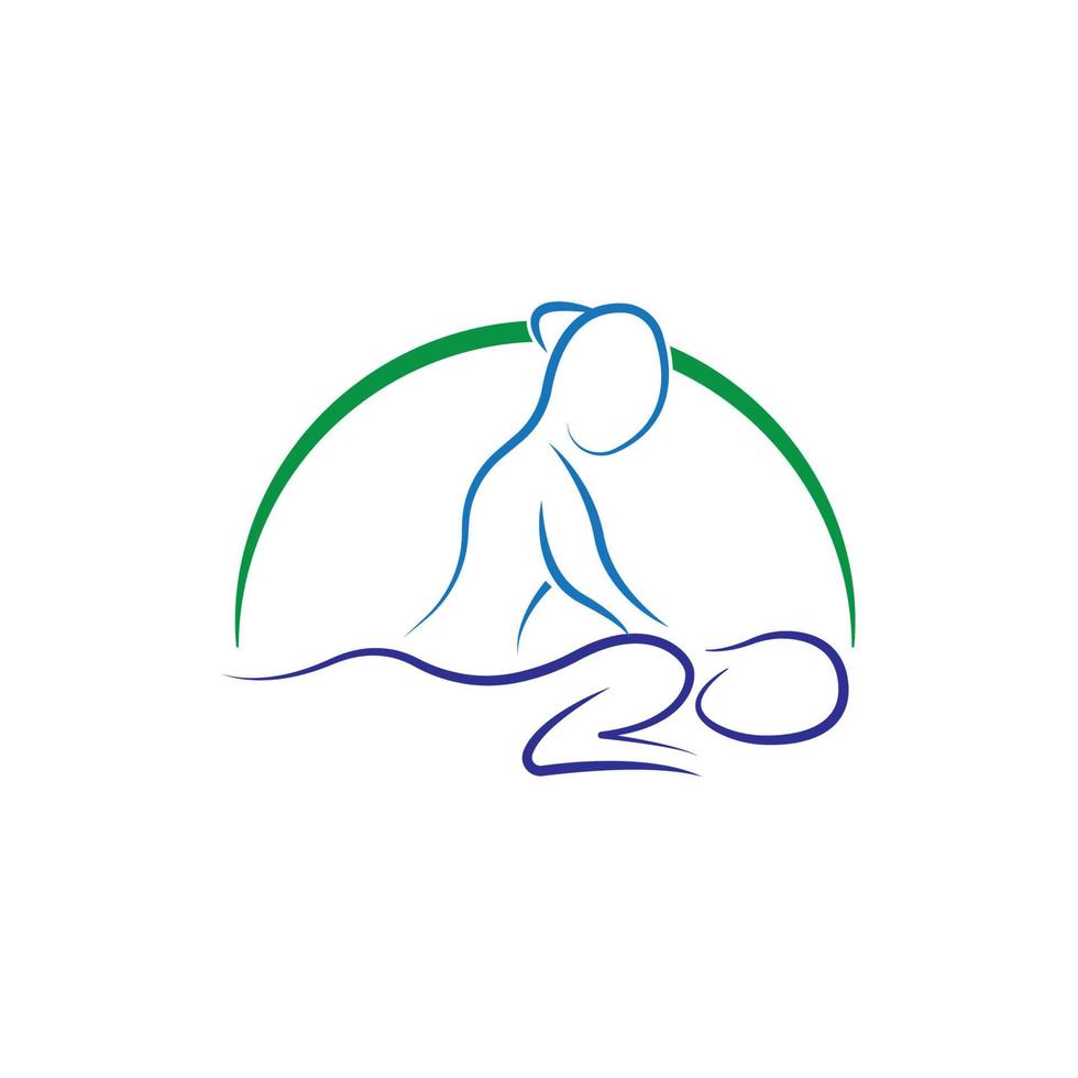 Body massage logo vector