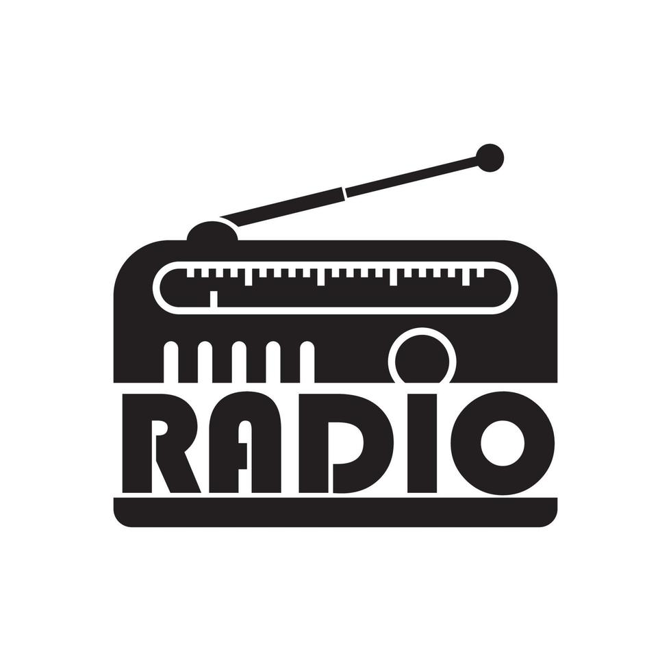 Radio logo template vector icon illustration